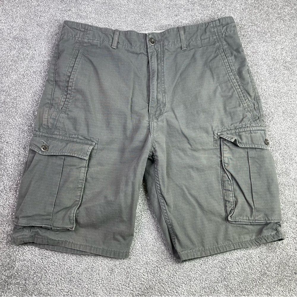 Levi's Cargo Shorts Men’s 33 Gray Chino Ripstop Casual Workwear Cotton